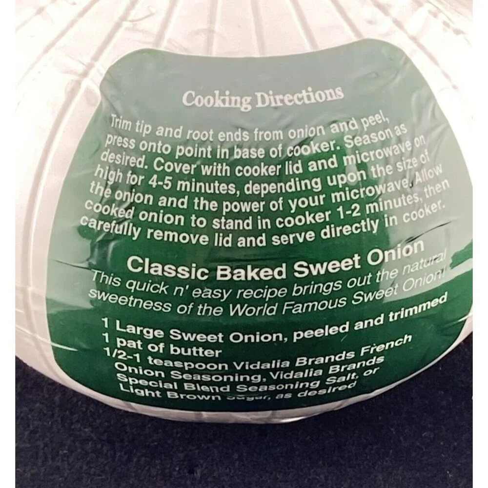 Set of 2 New Vidalia Onion Cooker Microwaves Sweet Onion in 5 Minutes! Delicious